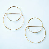 Filled Hoop Earrings 925 Silver Brincos Pendientes Boho Orecchini