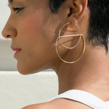 Filled Hoop Earrings 925 Silver Brincos Pendientes Boho Orecchini