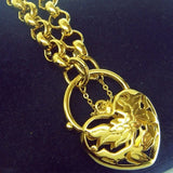 Heart Padlock Bracelet Vacuum Plating Chain for Women Girls