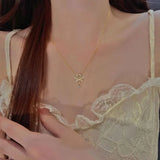 925 Silver Peony Flower Necklace with Zircon