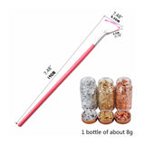 6 Colors Metallic Foil Flakes with Tweezers for DIY Nails Painting Craft Slime