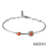 Pink Silver Bracelet Women's Jewelry Gift GUS22518
