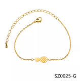 Furit Rose Silver Bangle Bracelet Chain SZ0025
