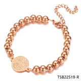 Fruit Rose Silver Bangle Bracelet Women's Jewelry Gift