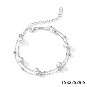 Fruit Rose Silver Bangle Bracelet Women's Jewelry