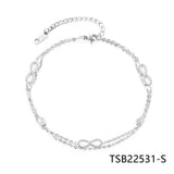 Furit Rose Silver Bangle Bracelet Women Gift TSB22531