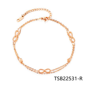 Furit Rose Silver Bangle Bracelet Women Gift TSB22531