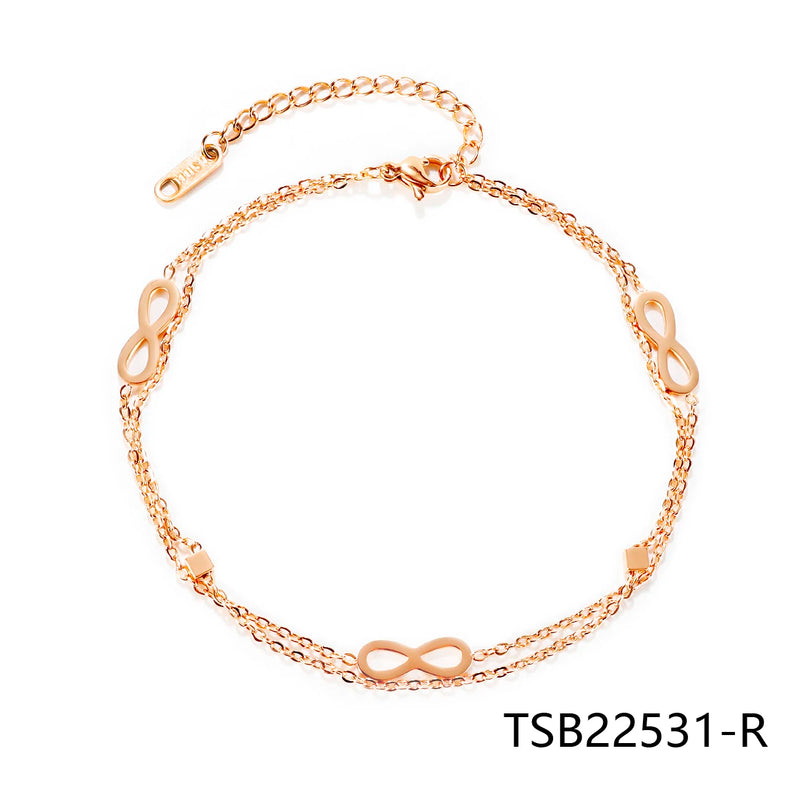 Furit Rose Silver Bangle Bracelet Women Gift TSB22531