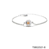 Furit Rose Silver Bangle Bracelet Chain Jewelry Gift