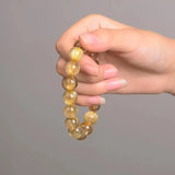 Golden Crystal Healing Bracelet Natural Gemstone Beaded Bangle
