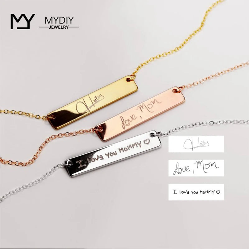 Handwriting Necklace Signature Necklace Mothers Gift