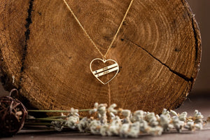 Personalized Heart Name Necklace with Birthstone