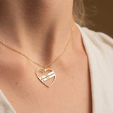 Personalized Heart Name Necklace with Birthstone