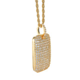Hip Hop Military Dog Tag Pendant Necklace