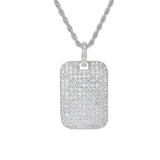 Hip Hop Military Dog Tag Pendant Necklace