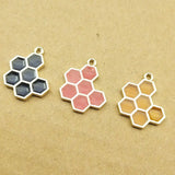 Honeycomb Pendant Blank Resin Frame 10x/Set Open Bezel Setting