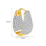 Round Retro Zircon Hoop Earrings Piercing Jewelry