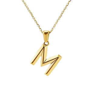 Initial Letter Pendants Necklace Stainless Steel 26 Letters Charm Necklaces