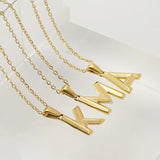 Initial Letter Pendants Necklace Stainless Steel 26 Letters Charm Necklaces