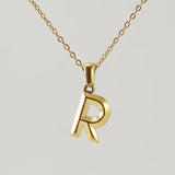 Initial Letter Pendants Necklace Stainless Steel 26 Letters Charm Necklaces