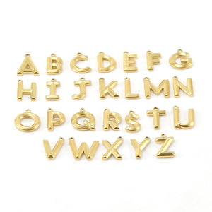Initial Letter Pendants Necklace Stainless Steel 26 Letters Charm Necklaces