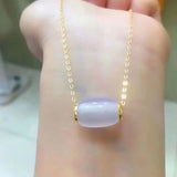 Hetian Jade Transfer Bead Pendant Necklace S925 Women Men