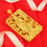 14k Mazu Pendant Necklace Vintage Lucky Pray for Blessings Birthday Jewelry