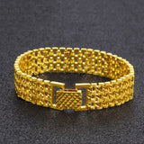 18K Gold-plated Peach Heart Men's Bracelet Couple Accessories