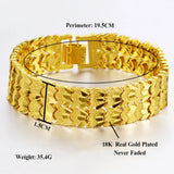 18K Gold-plated Peach Heart Men's Bracelet Couple Accessories