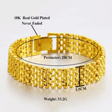 18K Gold-plated Peach Heart Men's Bracelet Couple Accessories