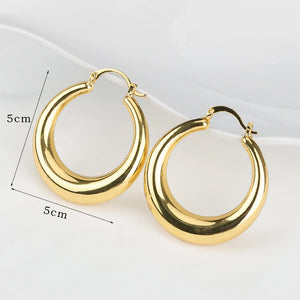 Large Hoop Earring for Women Round Long Earrings African Jewelry