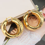 Large Hoop Earring for Women Round Long Earrings African Jewelry