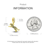 Leopard Pendant Charm Bead 925 Sterling Silver