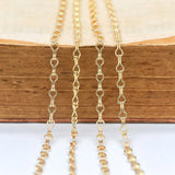 3.5mm 18K Gold Plated Link Chains, Brass Specialty Chain