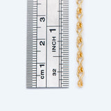 3.5mm 18K Gold Plated Link Chains, Brass Specialty Chain