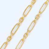 Long Oval Chain, 18K Plated Brass, Oval Link 6.5x2.7mm (#LK-322)