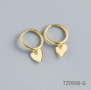 Love Heart Honey Earring Studs Women Jewelry Girl TZ0008