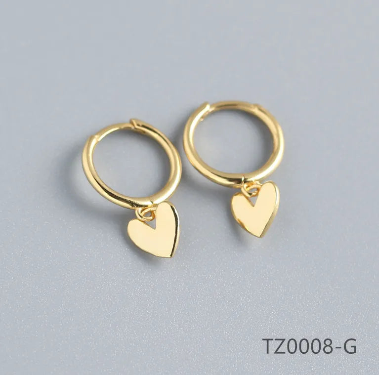 Love Heart Honey Earring Studs Women Jewelry Girl TZ0008