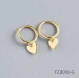 Love Heart Honey Earring Studs Women Jewelry Girl TZ0008