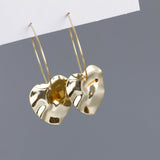 Heart Wave Hoop Earrings 925 Silver Engagement Wedding Circle