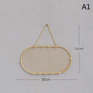 Mesh Earring Storage Rack Wall Hanging Necklace Display Iron Jewelry