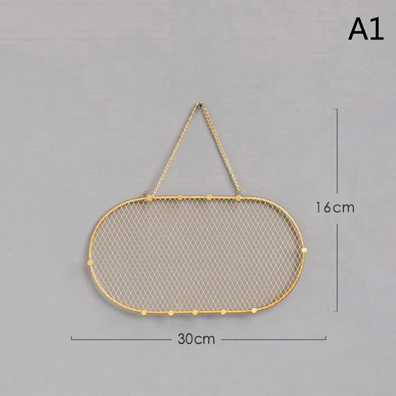 Mesh Earring Storage Rack Wall Hanging Necklace Display Iron Jewelry