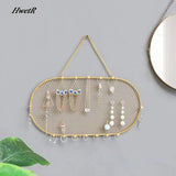 Mesh Earring Storage Rack Wall Hanging Necklace Display Iron Jewelry