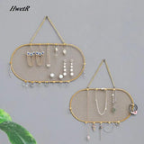 Mesh Earring Storage Rack Wall Hanging Necklace Display Iron Jewelry
