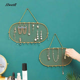 Mesh Earring Storage Rack Wall Hanging Necklace Display Iron Jewelry