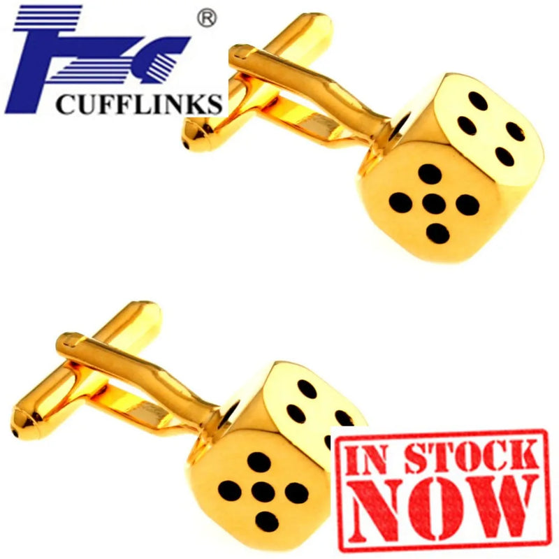 Metal Dice Cufflink Cuff Link | 2 Pairs