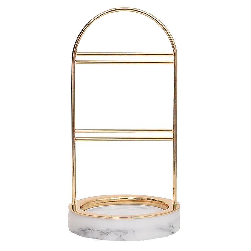 Metal Jewelry Organizer Rack Resin Tray Base Display Stand Holder
