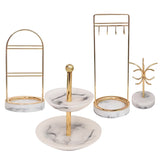Metal Jewelry Organizer Rack Resin Tray Base Display Stand Holder