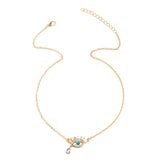 Crystal Devil's Eye Pendant Necklace for Women