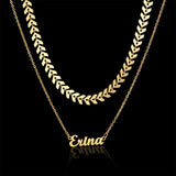 Personalized Name Pendant Necklace Cursive Nameplate Choker BFF Gift
